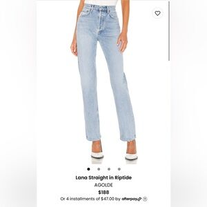 AGOLDE Lana Straight Jeans in color Riptide